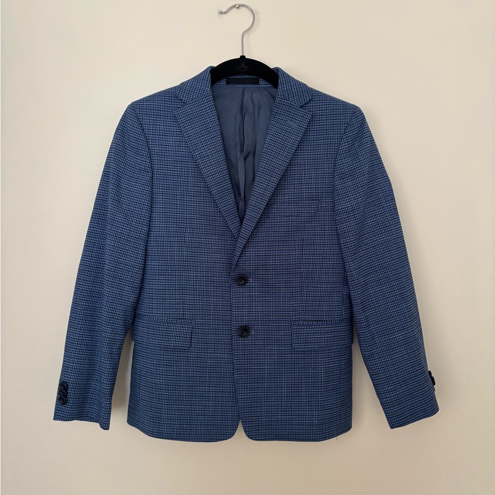 Michael Kors Blue Houndstooth Sport Coat